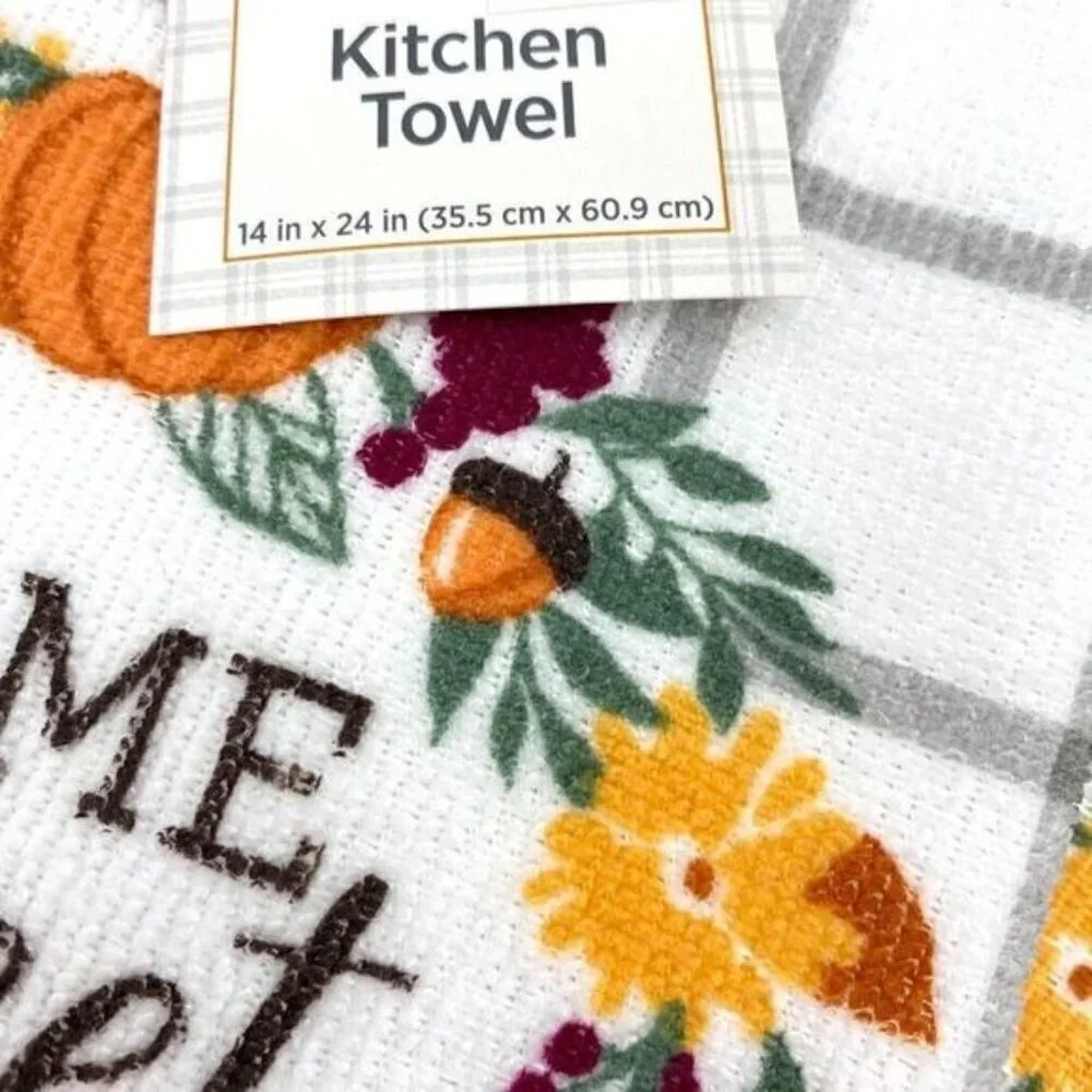 Fall Harvest Home Pumpkin Kitchen Towel Sets New